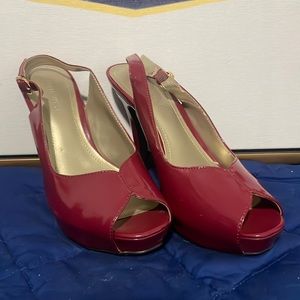 Red Nine West heels